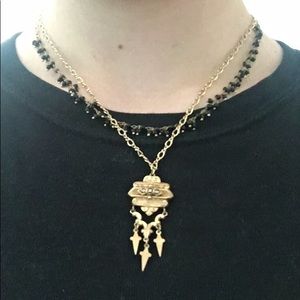 “Fragments” Gold and Black Necklace